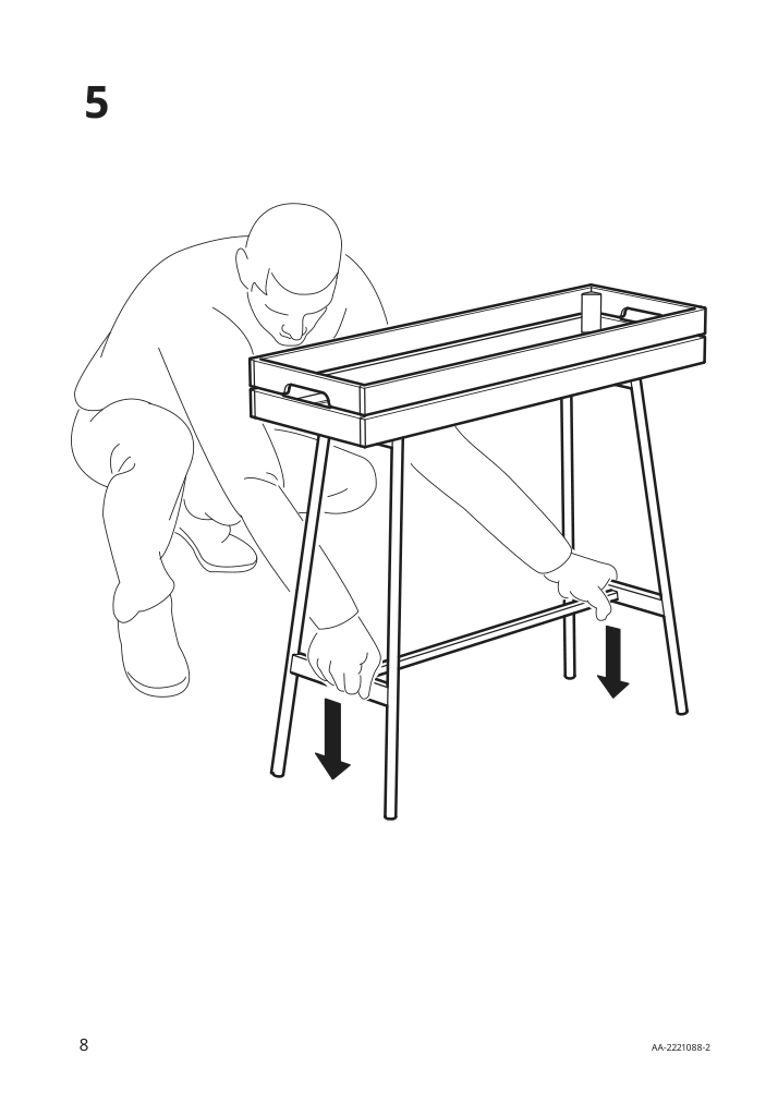 Assembly instructions for IKEA Vaniljstang plant stand pine black | Page 8 - IKEA VANILJSTÅNG plant stand 004.263.43