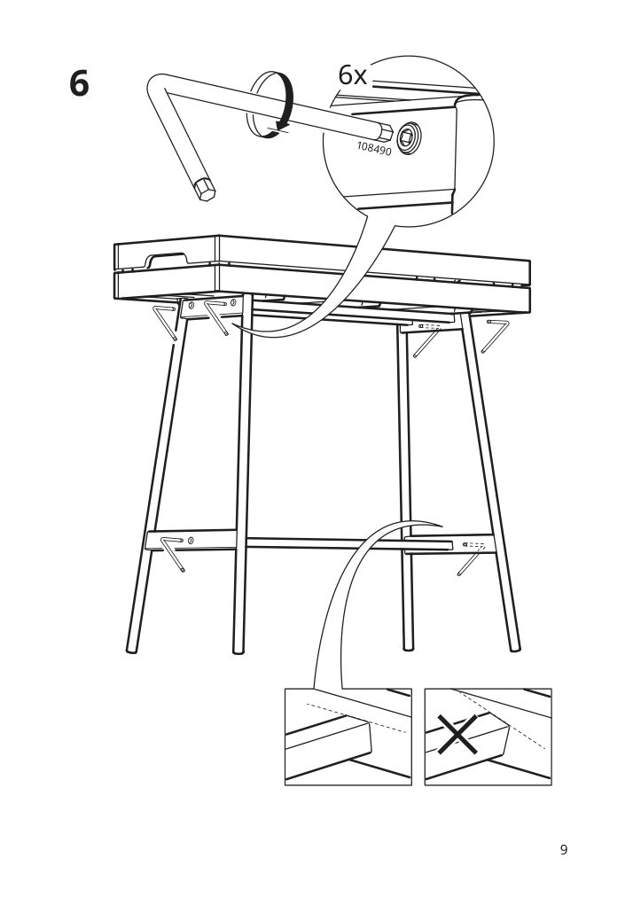 Assembly instructions for IKEA Vaniljstang plant stand pine black | Page 9 - IKEA VANILJSTÅNG plant stand 004.263.43