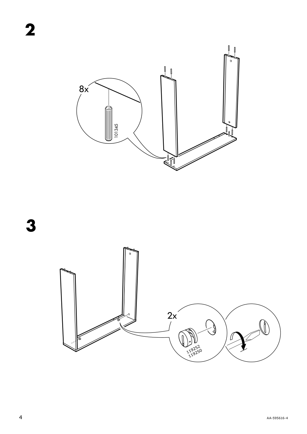 Assembly instructions for IKEA Vardoe underbed storage box black | Page 4 - IKEA VARDÖ underbed storage box 202.382.23