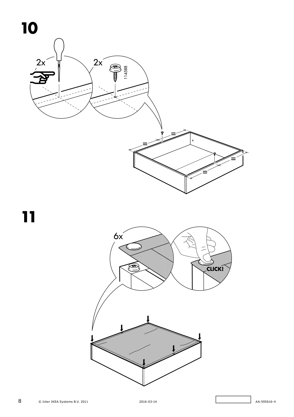 Assembly instructions for IKEA Vardoe underbed storage box black | Page 8 - IKEA VARDÖ underbed storage box 202.382.23