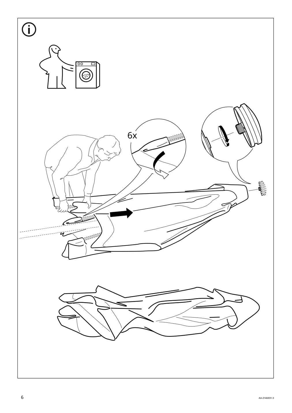 Assembly instructions for IKEA Varholmen umbrella canopy beige | Page 6 - IKEA KUGGÖ / VÅRHOLMEN umbrella with base 093.247.07