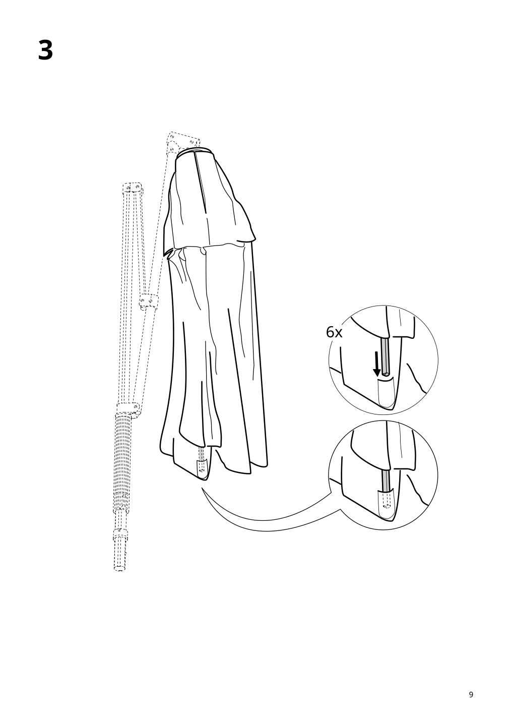 Assembly instructions for IKEA Varholmen umbrella canopy beige | Page 9 - IKEA BETSÖ / VÅRHOLMEN umbrella with base 393.205.62