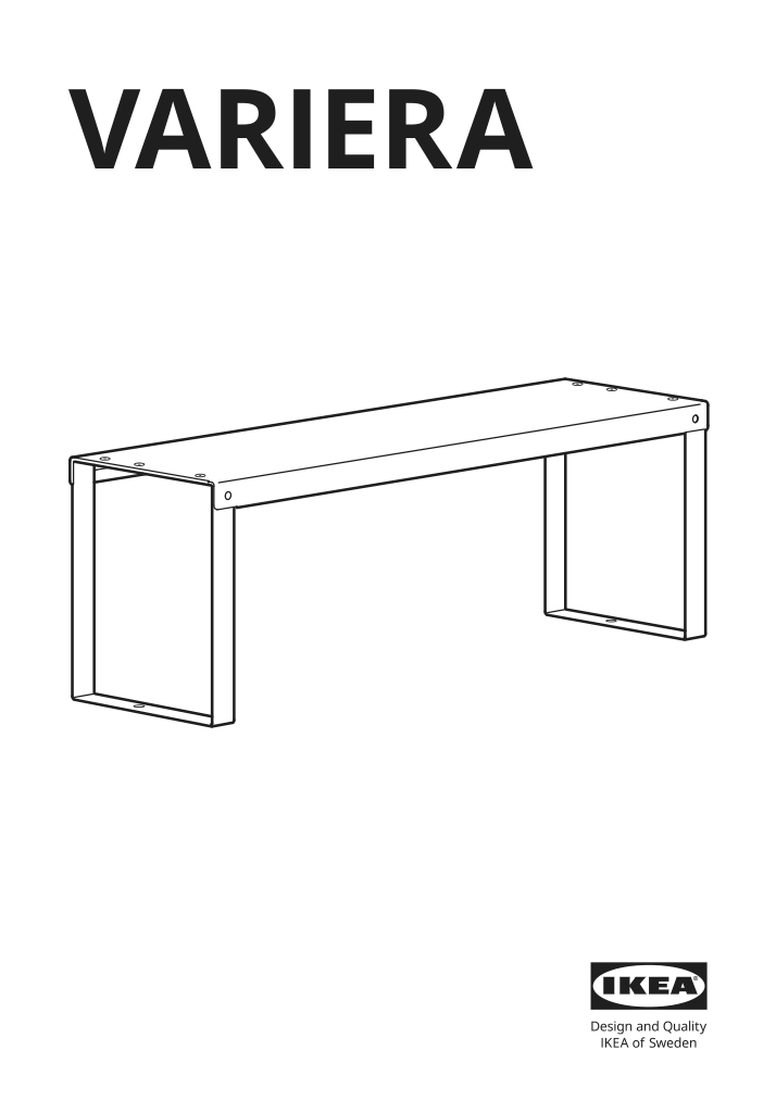 Assembly instructions for IKEA Variera shelf insert white | Page 1 - IKEA VARIERA shelf insert 405.429.58