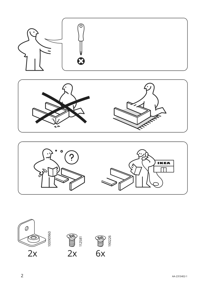 Assembly instructions for IKEA Variera shelf insert white | Page 2 - IKEA VARIERA shelf insert 405.429.58