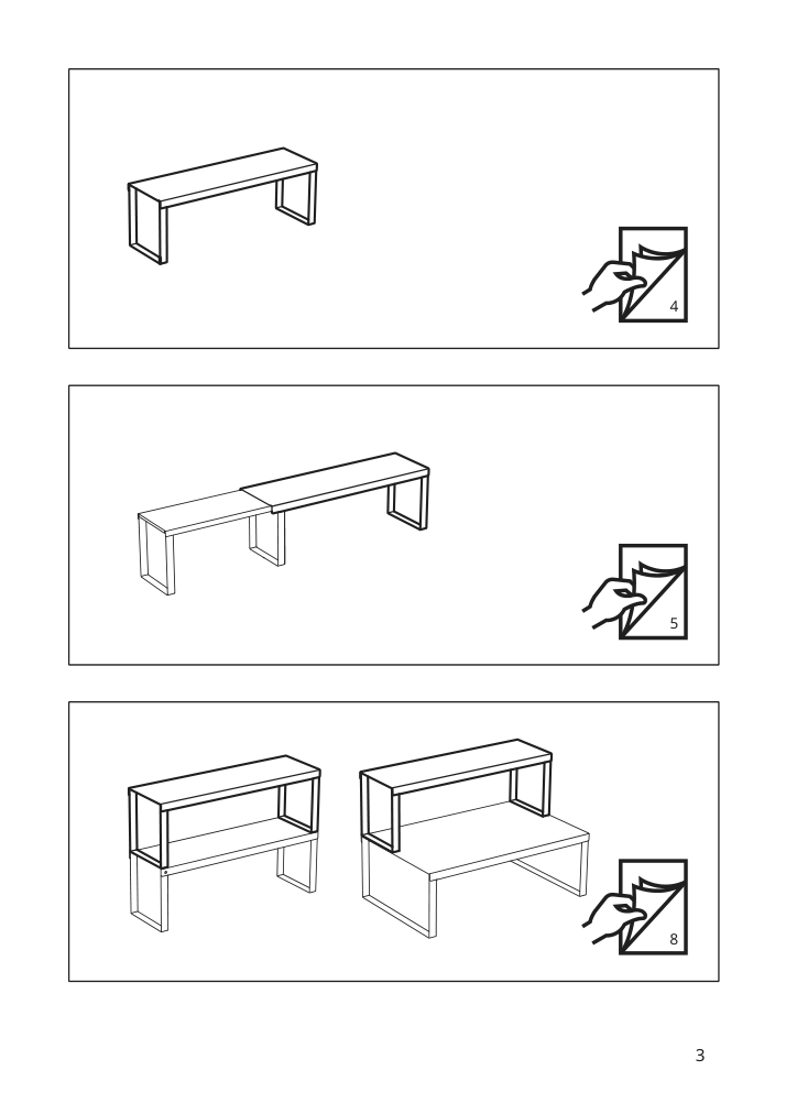 Assembly instructions for IKEA Variera shelf insert white | Page 3 - IKEA VARIERA shelf insert 405.429.58