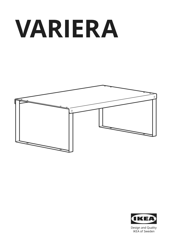 Assembly instructions for IKEA Variera shelf insert white | Page 1 - IKEA VARIERA shelf insert 805.429.61