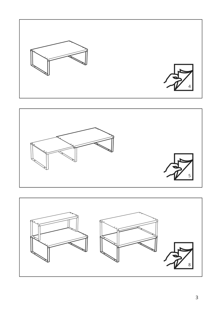 Assembly instructions for IKEA Variera shelf insert white | Page 3 - IKEA VARIERA shelf insert 805.429.61