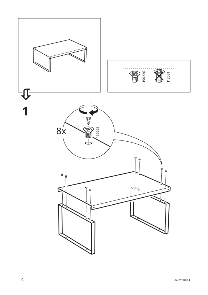 Assembly instructions for IKEA Variera shelf insert white | Page 4 - IKEA VARIERA shelf insert 805.429.61