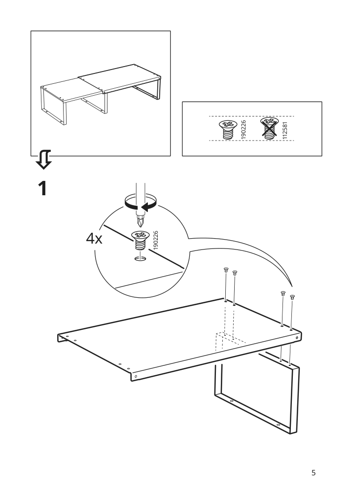 Assembly instructions for IKEA Variera shelf insert white | Page 5 - IKEA VARIERA shelf insert 805.429.61