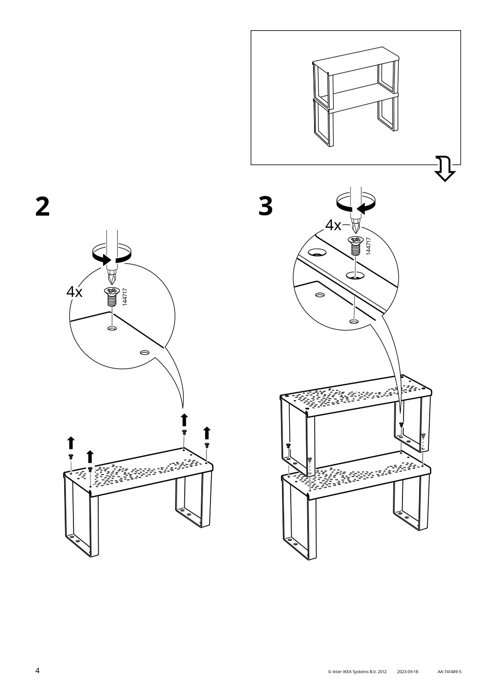 Assembly instructions for IKEA Variera shelf insert white | Page 4 - IKEA VARIERA shelf insert 801.366.22