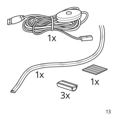 Assembly instructions for IKEA Vattensten led light strip multicolor | Page 13 - IKEA VATTENSTEN LED light strip 905.305.85