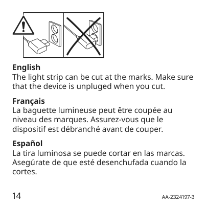 Assembly instructions for IKEA Vattensten led light strip multicolor | Page 14 - IKEA VATTENSTEN LED light strip 905.305.85