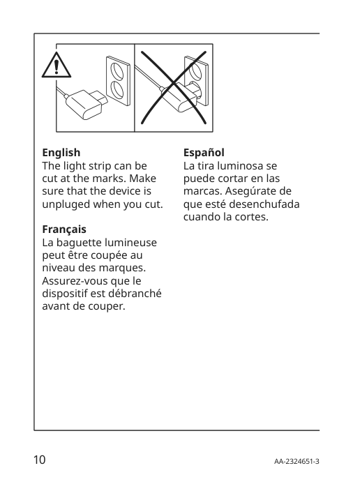 Assembly instructions for IKEA Vattensten led light strip multicolor | Page 10 - IKEA VATTENSTEN LED light strip 205.305.98