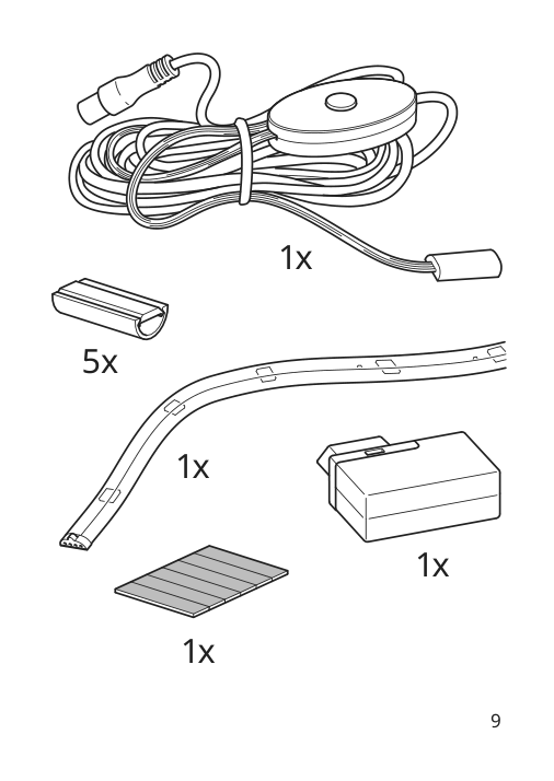 Assembly instructions for IKEA Vattensten led light strip multicolor | Page 9 - IKEA VATTENSTEN LED light strip 205.305.98