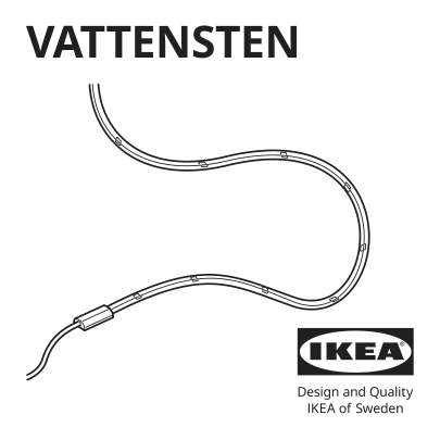 Assembly instructions for IKEA Vattensten led light strip white | Page 1 - IKEA VATTENSTEN LED light strip 105.305.32