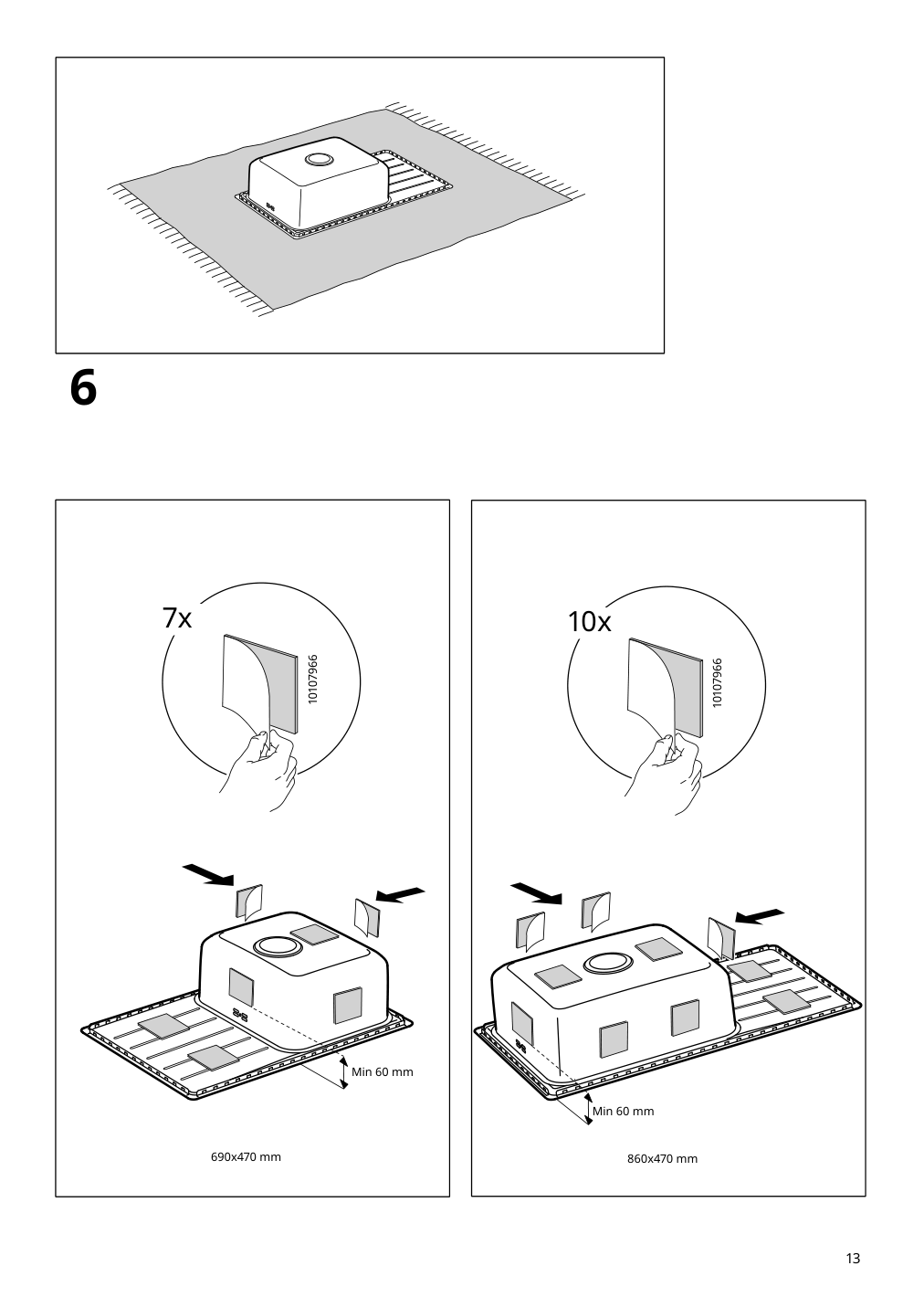 Assembly instructions for IKEA Vattudalen single bowl top mount sink stainless steel | Page 13 - IKEA ENHET kitchen 194.429.94