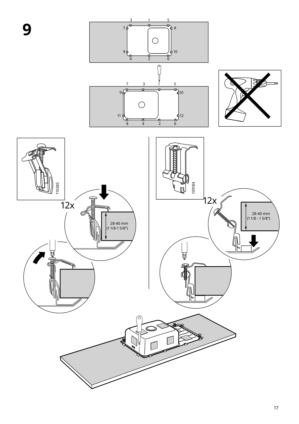 Assembly instructions for IKEA Vattudalen single bowl top mount sink stainless steel | Page 17 - IKEA ENHET kitchen 194.429.94