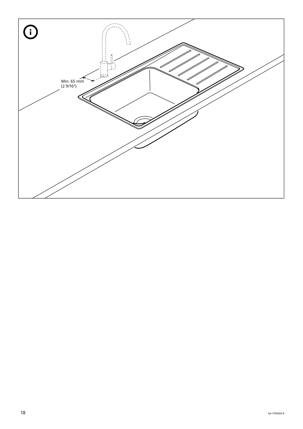 Assembly instructions for IKEA Vattudalen single bowl top mount sink stainless steel | Page 18 - IKEA ENHET kitchen 194.429.94