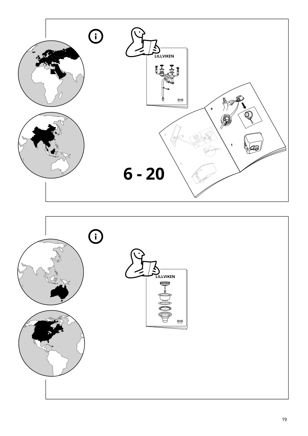 Assembly instructions for IKEA Vattudalen single bowl top mount sink stainless steel | Page 19 - IKEA ENHET kitchen 194.429.94