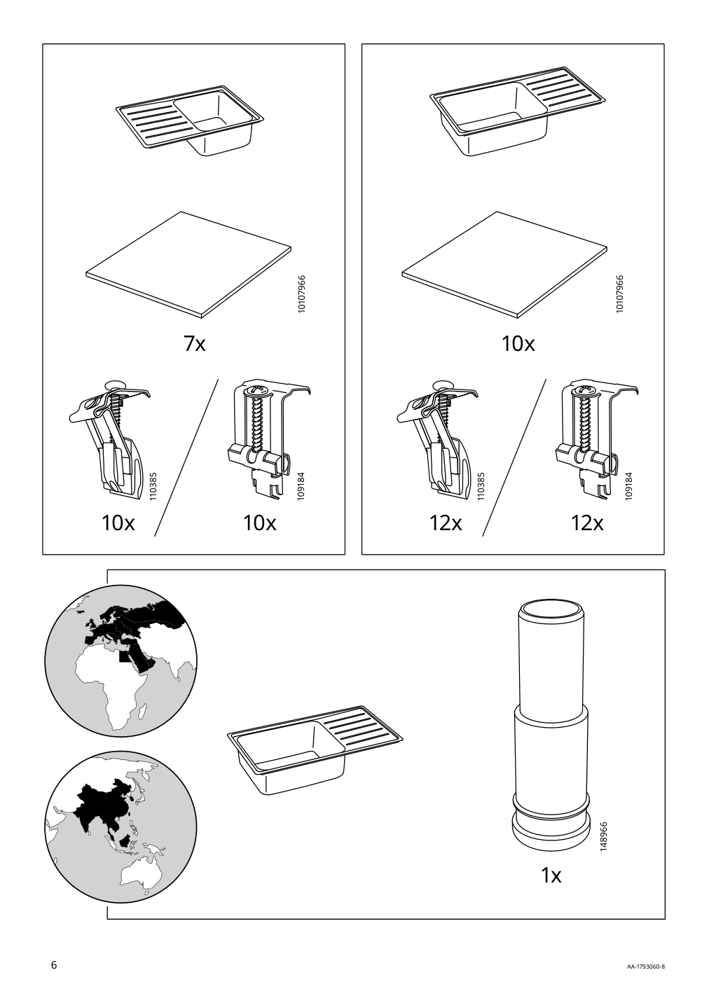 Assembly instructions for IKEA Vattudalen single bowl top mount sink stainless steel | Page 6 - IKEA ENHET kitchen 194.429.94