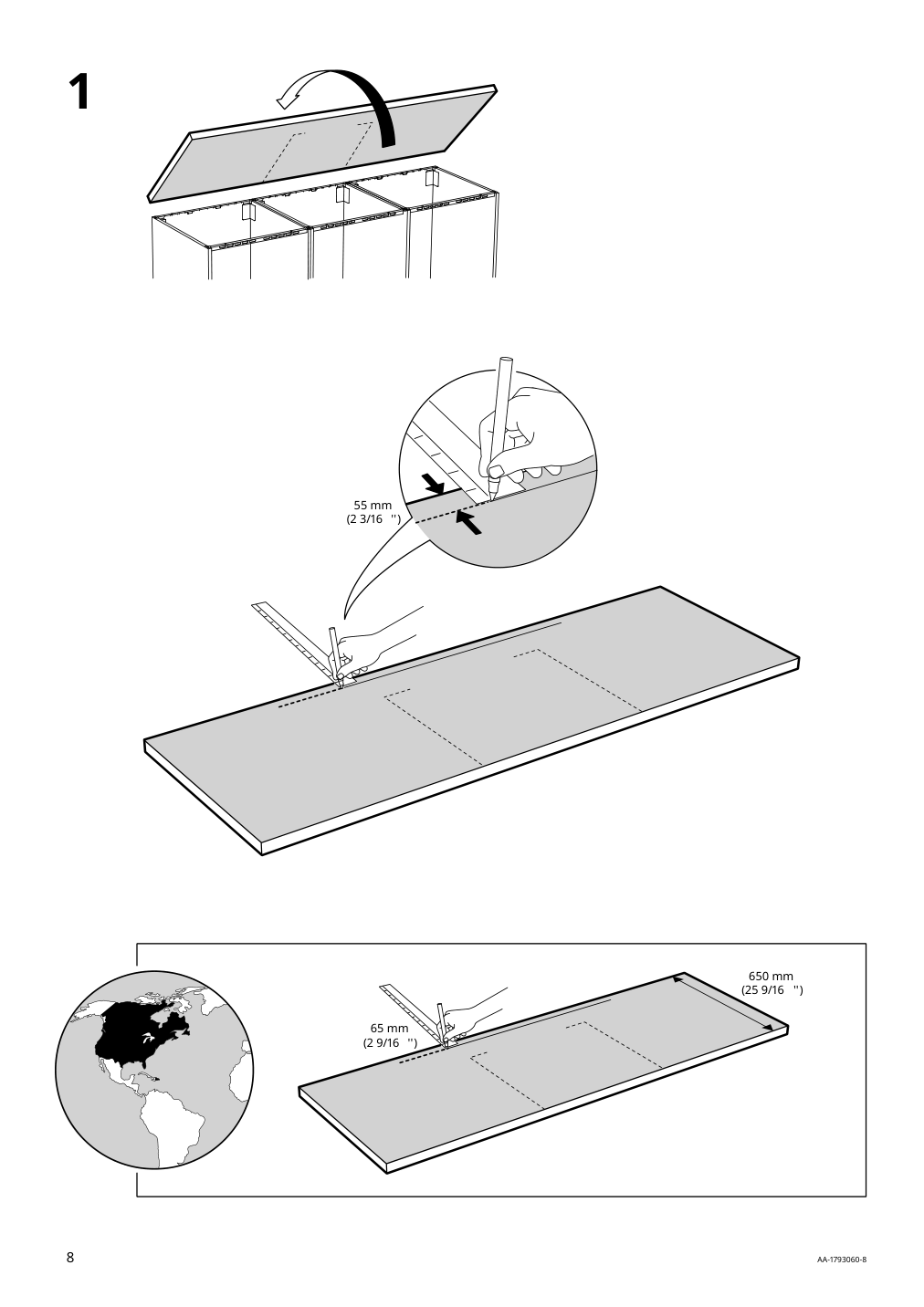 Assembly instructions for IKEA Vattudalen single bowl top mount sink stainless steel | Page 8 - IKEA ENHET kitchen 194.429.94