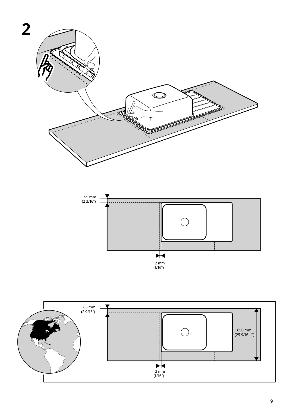 Assembly instructions for IKEA Vattudalen single bowl top mount sink stainless steel | Page 9 - IKEA ENHET kitchen 194.429.94