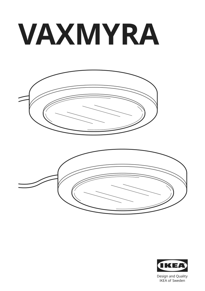 Assembly instructions for IKEA Vaxmyra led spotlight aluminum color | Page 1 - IKEA VAXMYRA LED spotlight 904.218.88