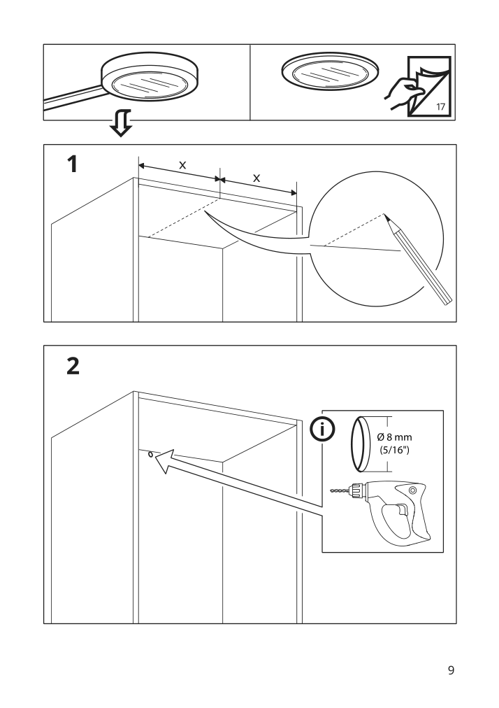 Assembly instructions for IKEA Vaxmyra led spotlight aluminum color | Page 9 - IKEA VAXMYRA LED spotlight 904.218.88