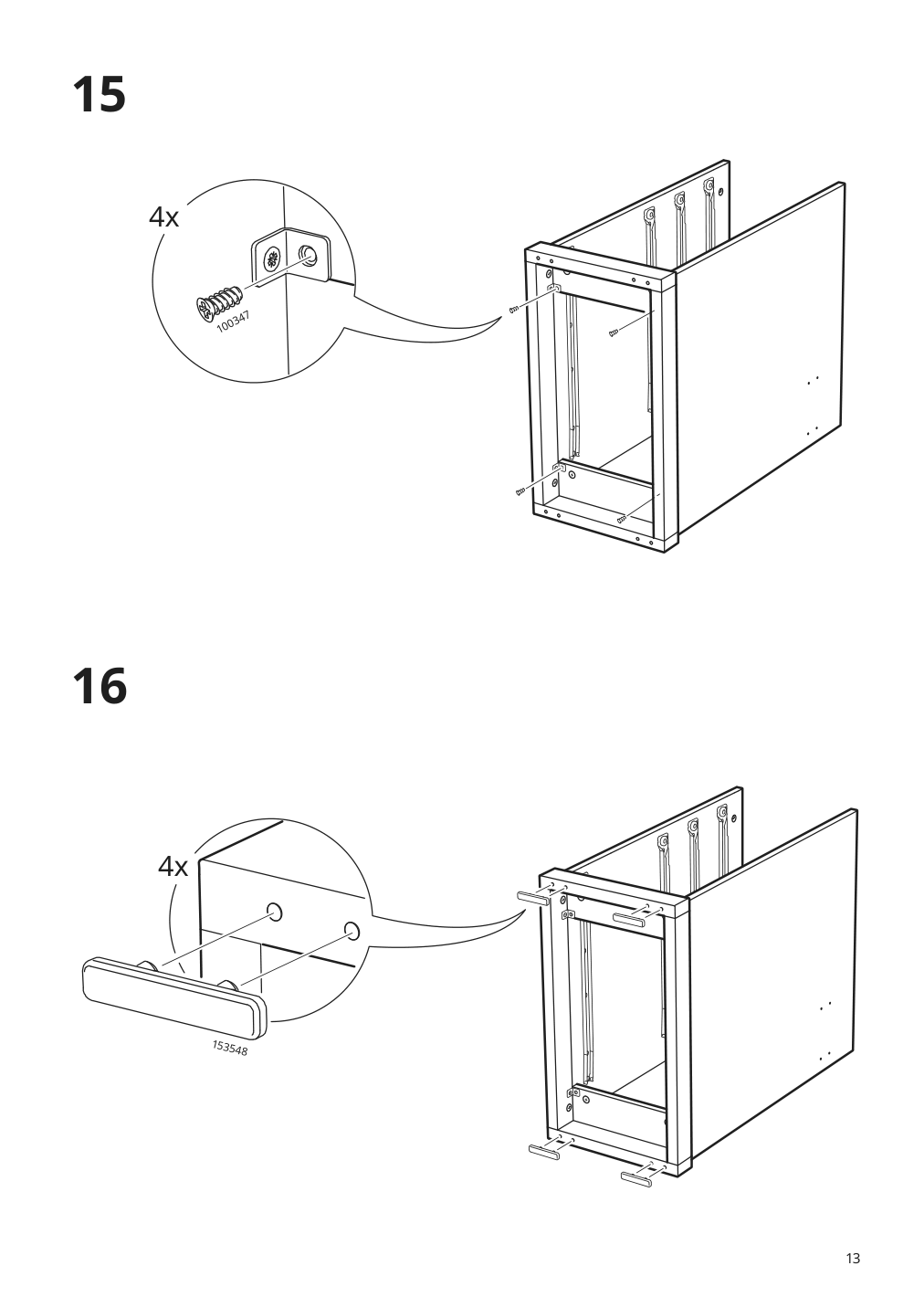 Assembly instructions for IKEA Vebjoern desk beige | Page 13 - IKEA VEBJÖRN desk 604.608.38