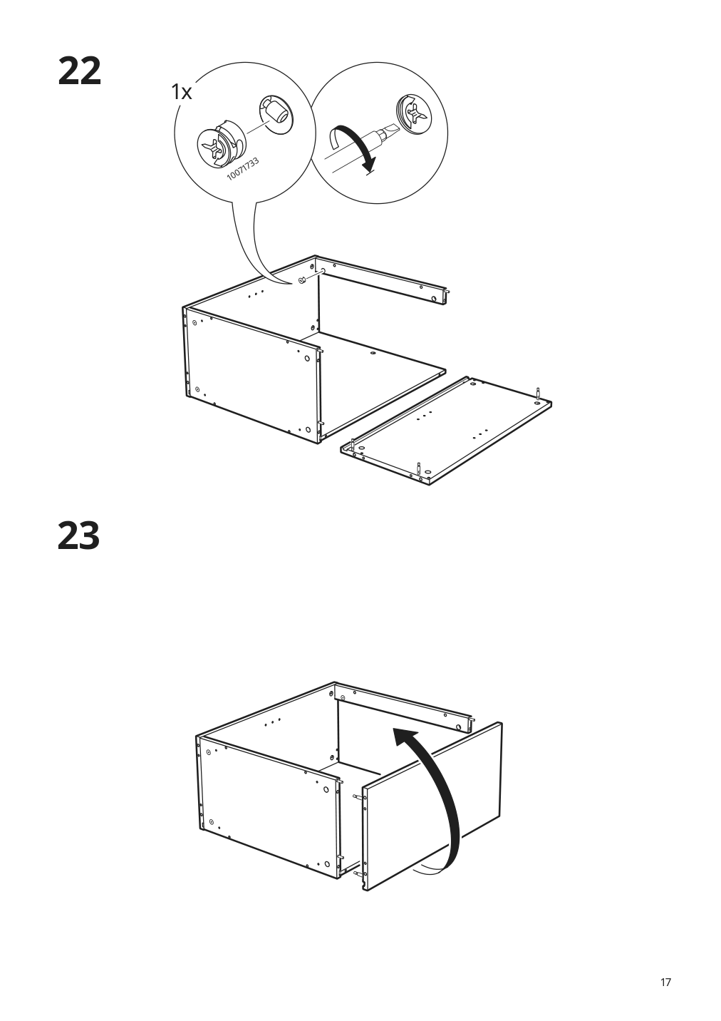 Assembly instructions for IKEA Vebjoern desk beige | Page 17 - IKEA VEBJÖRN desk 604.608.38