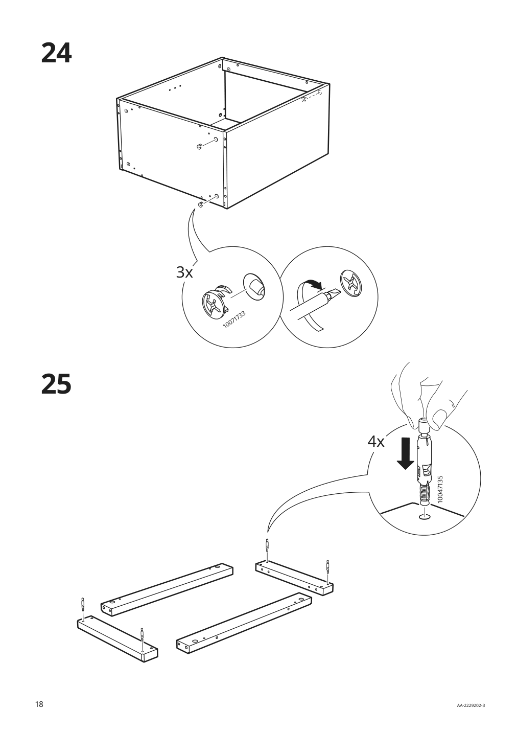 Assembly instructions for IKEA Vebjoern desk beige | Page 18 - IKEA VEBJÖRN desk 604.608.38