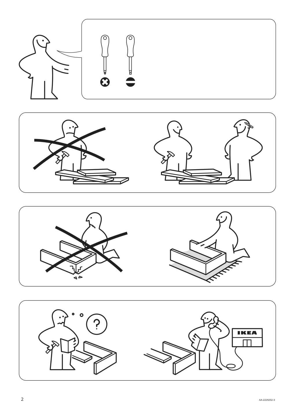 Assembly instructions for IKEA Vebjoern desk beige | Page 2 - IKEA VEBJÖRN desk 604.608.38