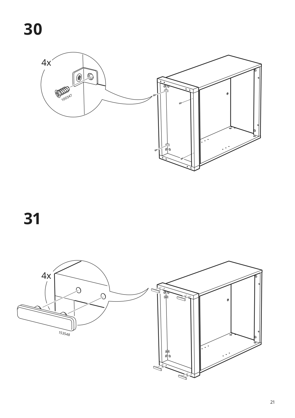 Assembly instructions for IKEA Vebjoern desk beige | Page 21 - IKEA VEBJÖRN desk 604.608.38