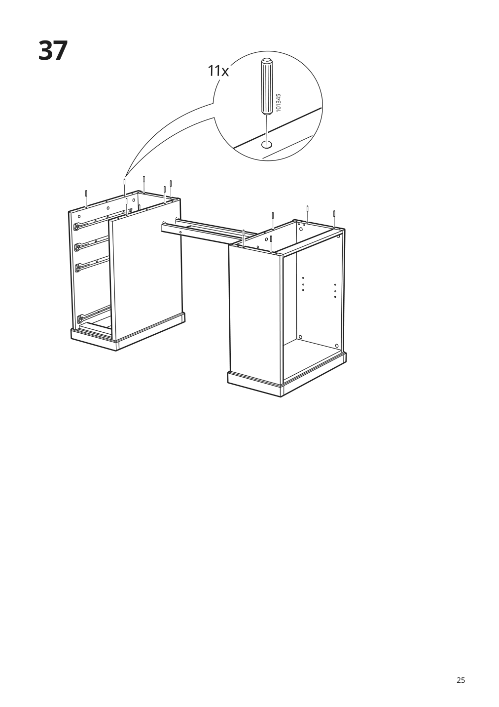 Assembly instructions for IKEA Vebjoern desk beige | Page 25 - IKEA VEBJÖRN desk 604.608.38