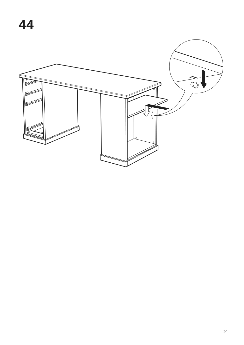 Assembly instructions for IKEA Vebjoern desk beige | Page 29 - IKEA VEBJÖRN desk 604.608.38