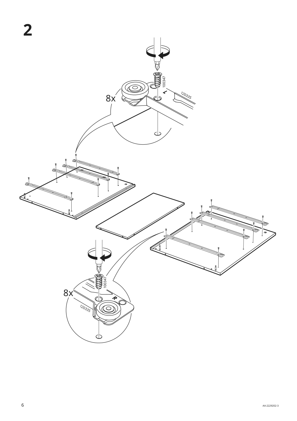 Assembly instructions for IKEA Vebjoern desk beige | Page 6 - IKEA VEBJÖRN desk 604.608.38