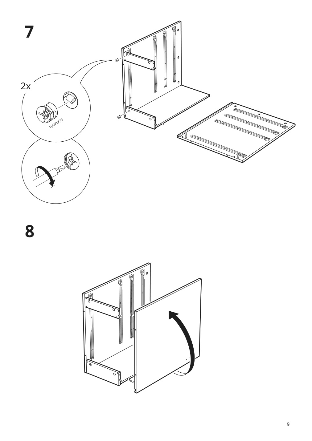 Assembly instructions for IKEA Vebjoern desk beige | Page 9 - IKEA VEBJÖRN desk 604.608.38