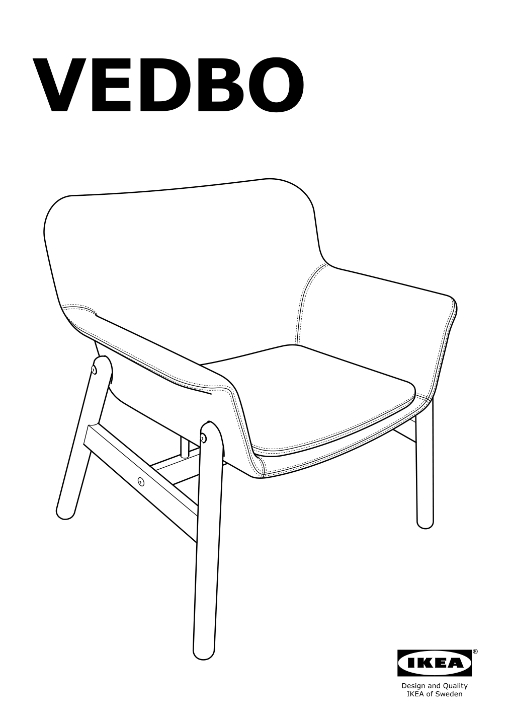 Assembly instructions for IKEA Vedbo armchair gunnared light green | Page 1 - IKEA VEDBO armchair 404.942.50