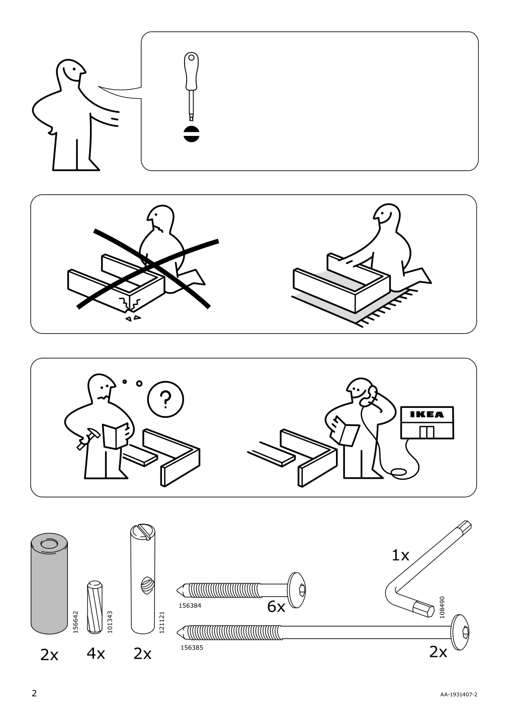 Assembly instructions for IKEA Vedbo armchair gunnared dark gray | Page 2 - IKEA VEDBO armchair 104.241.26