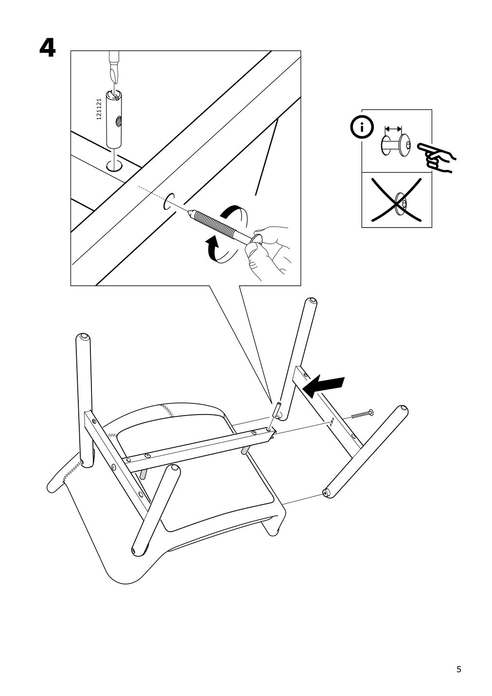 Assembly instructions for IKEA Vedbo armchair gunnared light green | Page 5 - IKEA VEDBO armchair 404.942.50