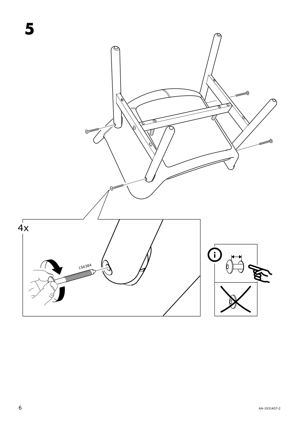 Assembly instructions for IKEA Vedbo armchair gunnared light green | Page 6 - IKEA VEDBO armchair 404.942.50