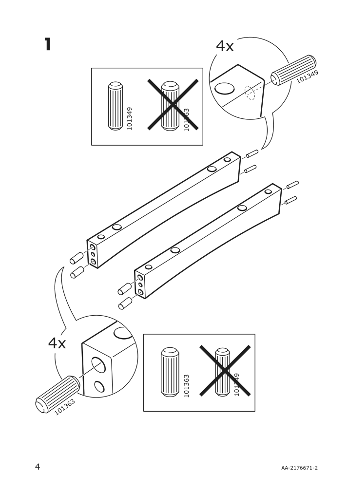 Assembly instructions for IKEA Vedbo chair black gunnared dark gray | Page 4 - IKEA VEDBO / VEDBO table and 4 chairs 093.068.88