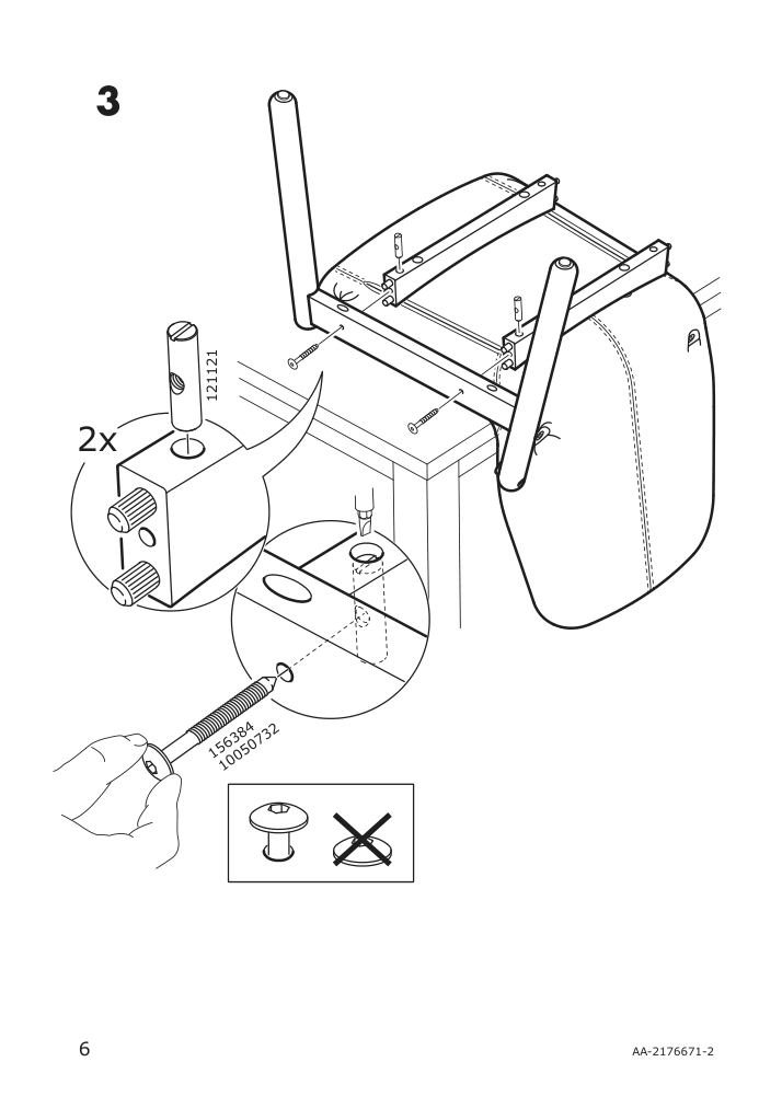 Assembly instructions for IKEA Vedbo chair black gunnared dark gray | Page 6 - IKEA VEDBO chair 604.031.50