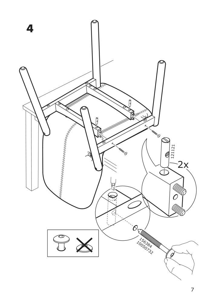 Assembly instructions for IKEA Vedbo chair black gunnared dark gray | Page 7 - IKEA VEDBO chair 604.031.50