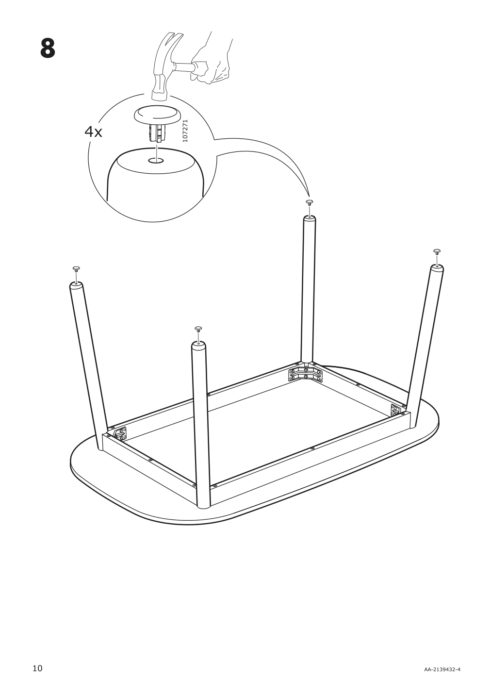 Assembly instructions for IKEA Vedbo dining table black | Page 10 - IKEA VEDBO / VEDBO table and 4 chairs 093.068.88