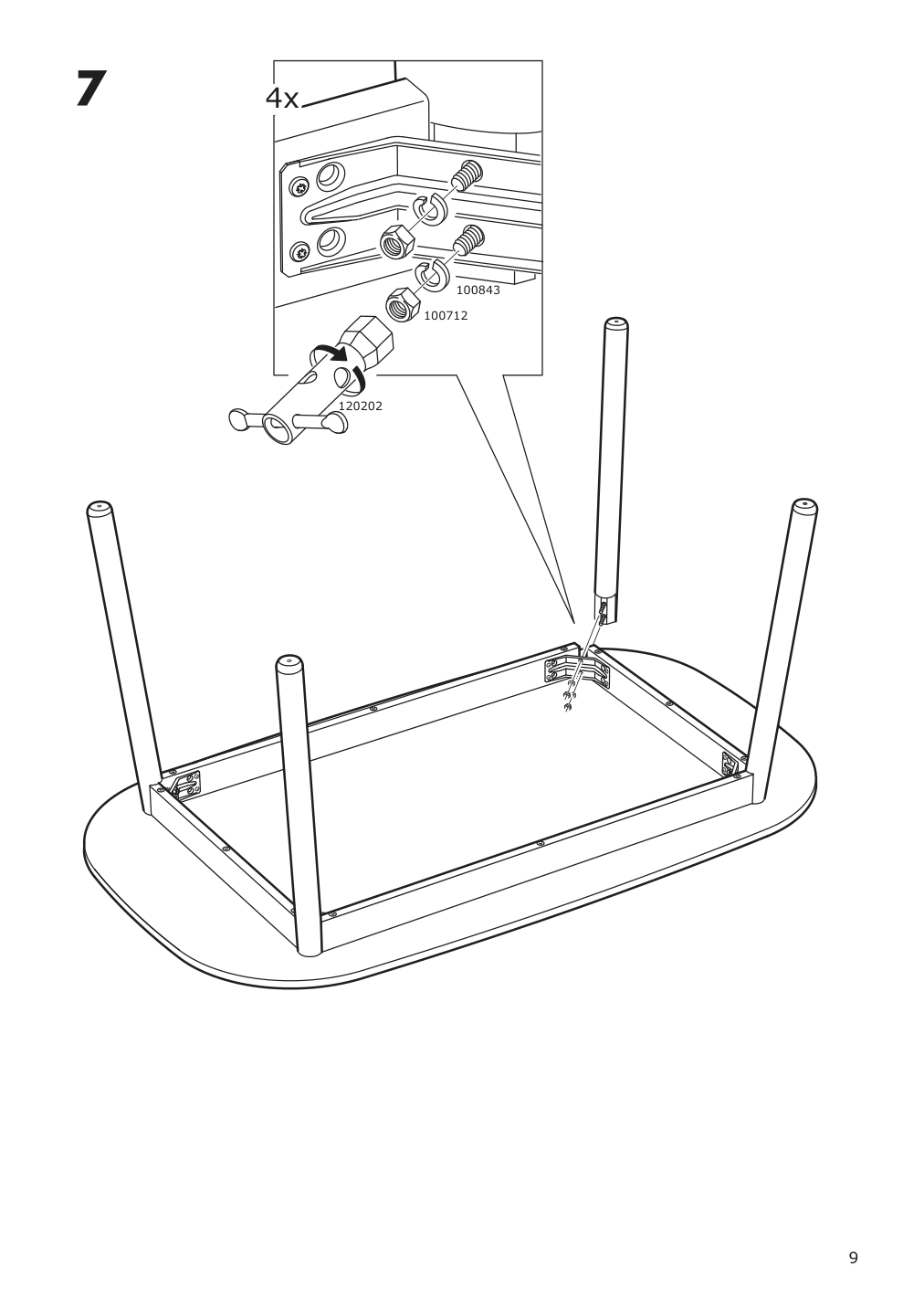 Assembly instructions for IKEA Vedbo dining table black | Page 9 - IKEA VEDBO / VEDBO table and 4 chairs 093.068.88