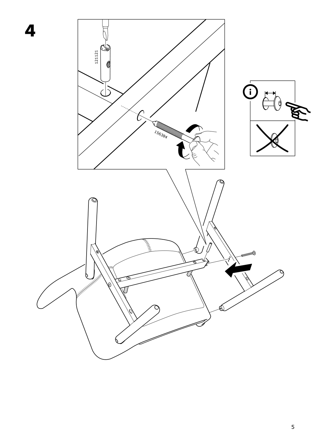 Assembly instructions for IKEA Vedbo high back armchair gunnared dark gray | Page 5 - IKEA VEDBO high back armchair 104.241.31