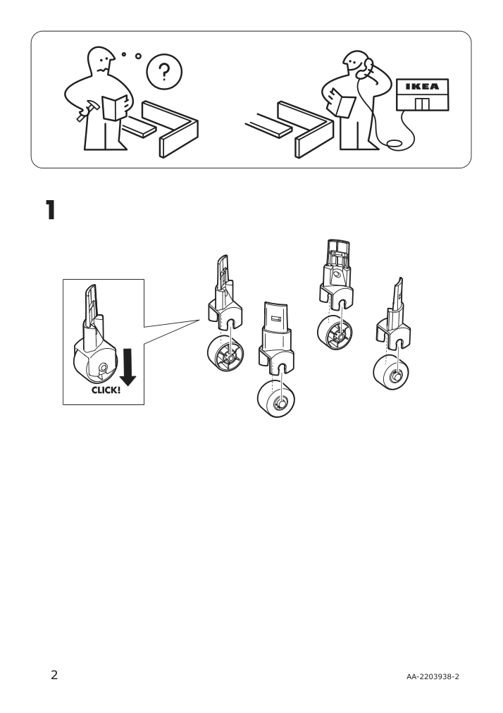 Assembly instructions for IKEA Vesken cart white | Page 2 - IKEA VESKEN cart 004.712.22