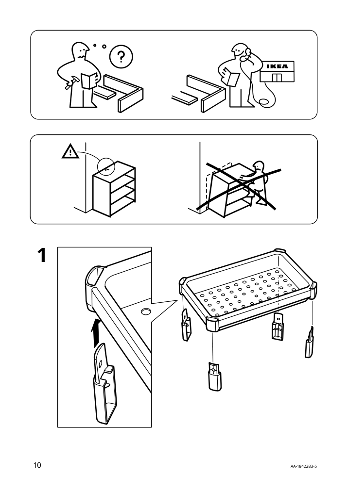 Assembly instructions for IKEA Vesken shelf unit white | Page 10 - IKEA VESKEN shelf unit 403.078.66