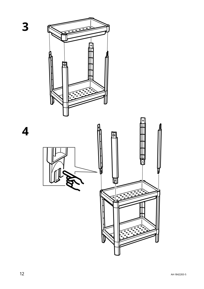 Assembly instructions for IKEA Vesken shelf unit white | Page 12 - IKEA VESKEN shelf unit 403.078.66